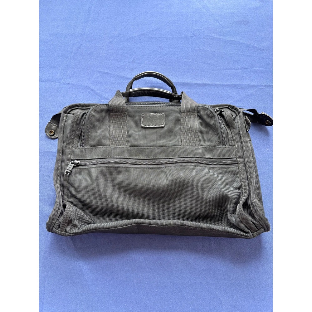 Tumi Black Ballistic Nylon Briefcase Made in USA Expandable Laptop Business Bag
